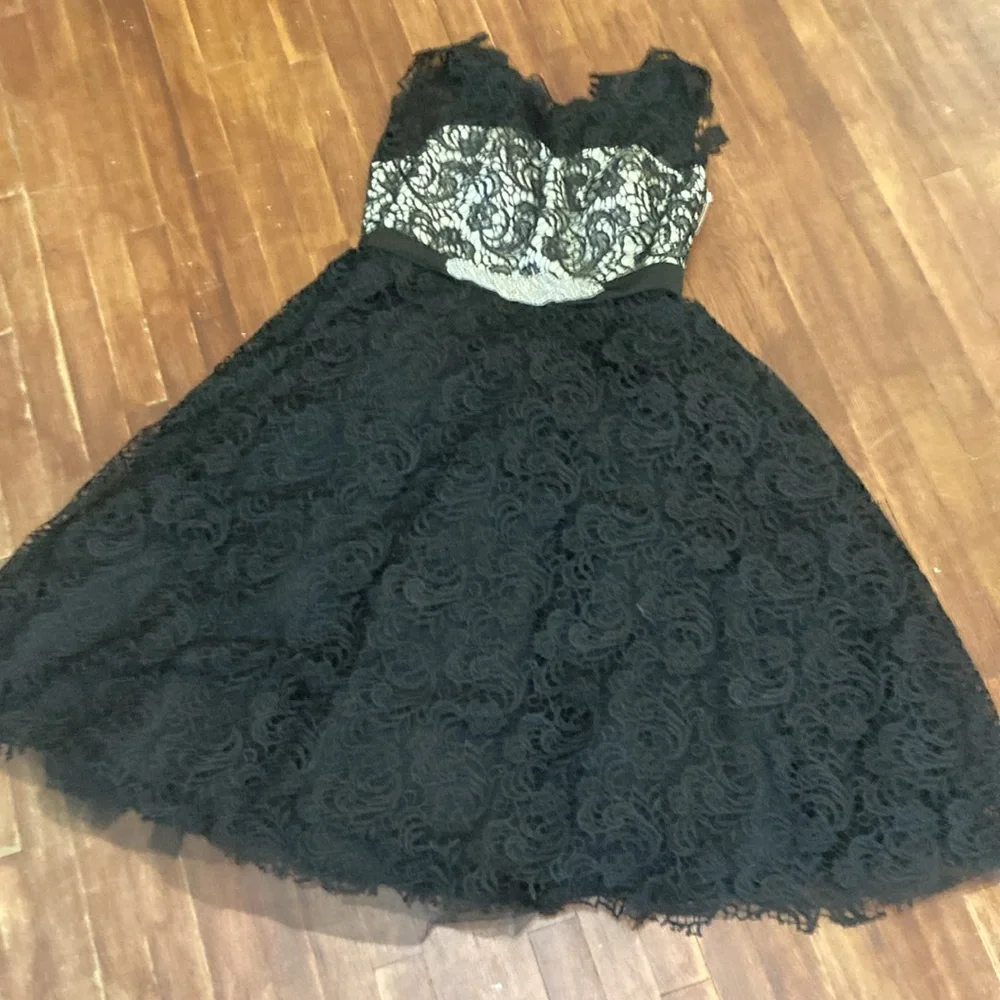 Vtg Inspired  NWT 50s Rockabilly Lace prom party dress lace over satin tulle - Picture 7 of 10